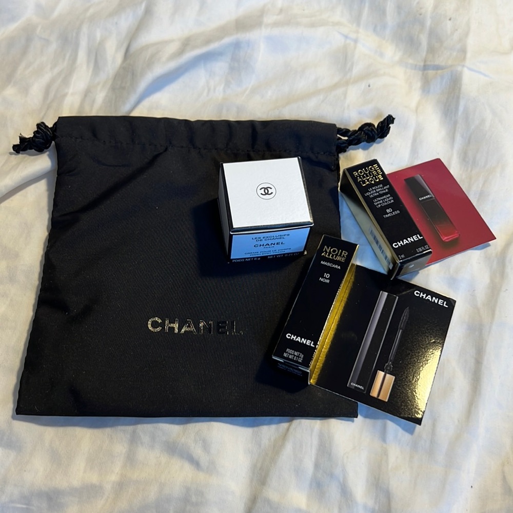SALE!!! Chanel Set - Mascara, Lip Color & Body Cream in a Pouch